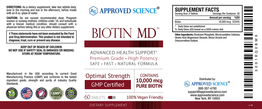 Biotin MD Supplement Facts